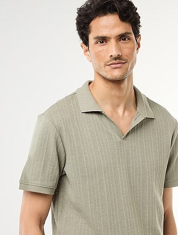 Polo à manches courtes et matière en nid d'abeilles