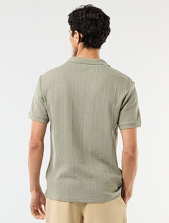 Polo à manches courtes et matière en nid d'abeilles