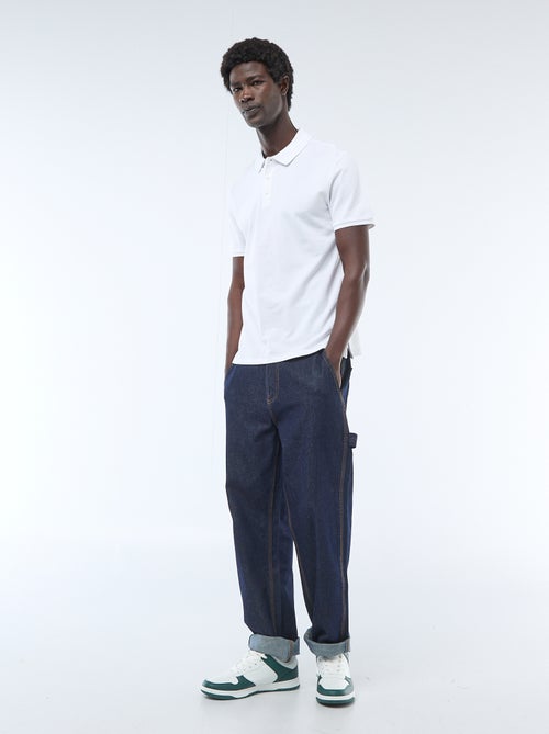Polo à manches courtes homme en maille piquée uni - Kiabi Polo à manches courtes homme en maille piquée uni - Kiabi