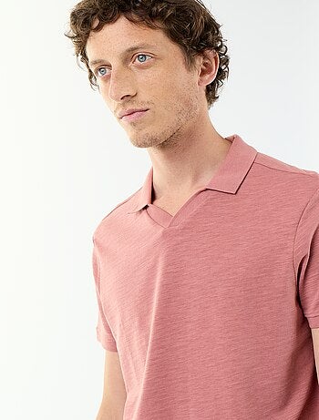 Polo uni pour homme à manches courtes