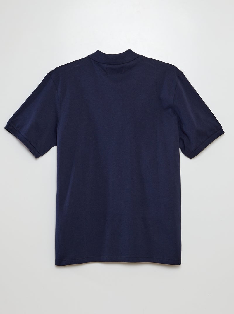 Polo à manches courtes imprimé 'Produkt' BLEU - Kiabi