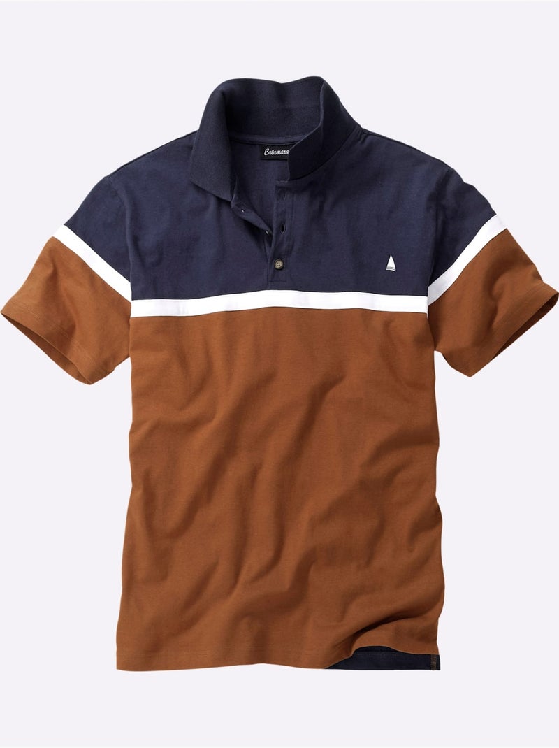 Polo à Manches Courtes Jersey Fin - Taille Standard - Witt Bleu marine - Kiabi