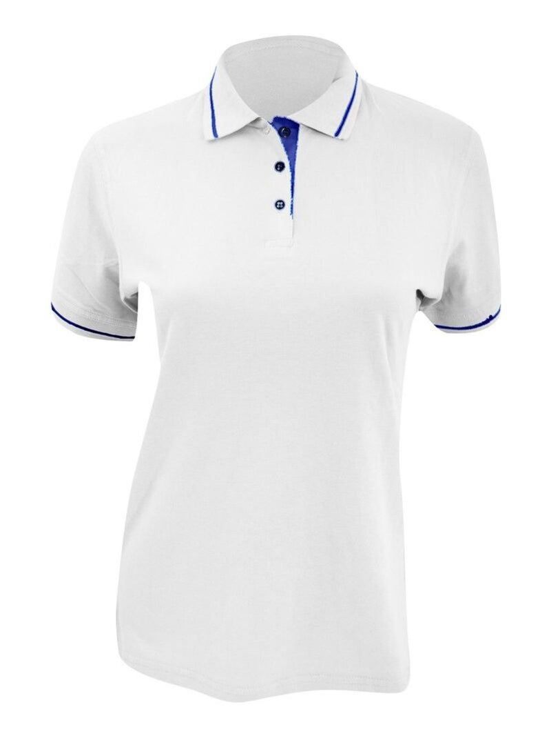 Polo à manches courtes Kustom KÇa St. Mellion pour femme Blanc Bleu - Kiabi