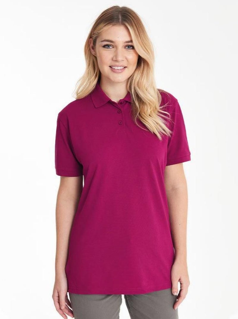 Polo à manches courtes Kustom Kit Klassic Superwash pour femme Magenta - Kiabi