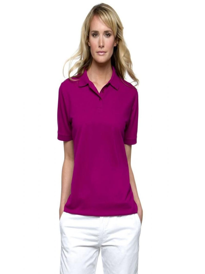 Polo à manches courtes Kustom Kit Klassic Superwash pour femme Magenta - Kiabi