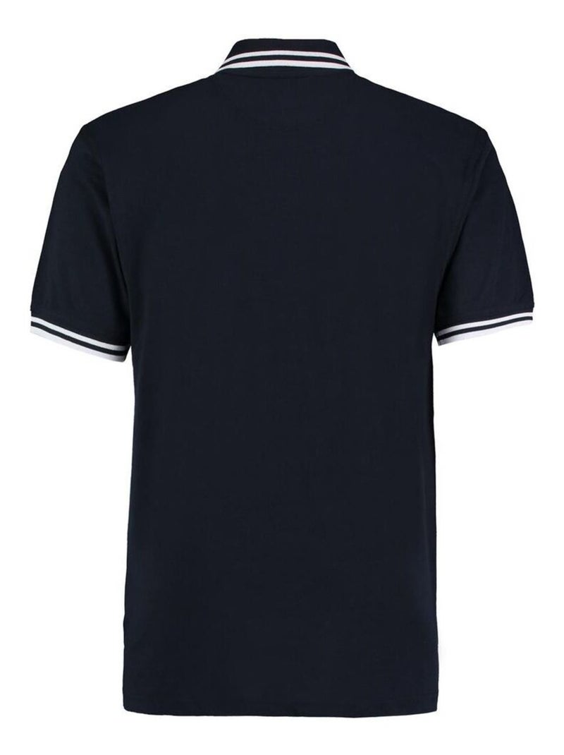 Polo à manches courtes Kustom Kit pour homme Bleu Blanc - Kiabi