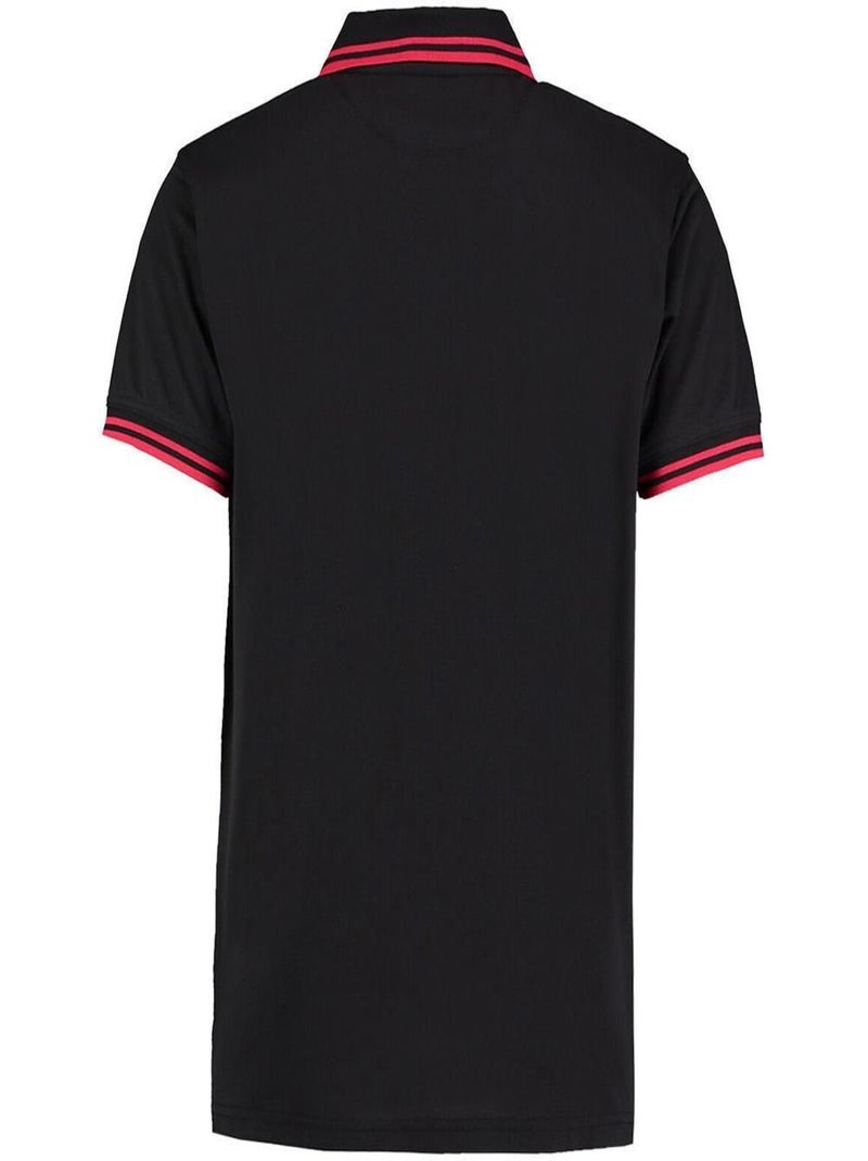 Polo à manches courtes Kustom Kit pour homme Noir Rouge - Kiabi