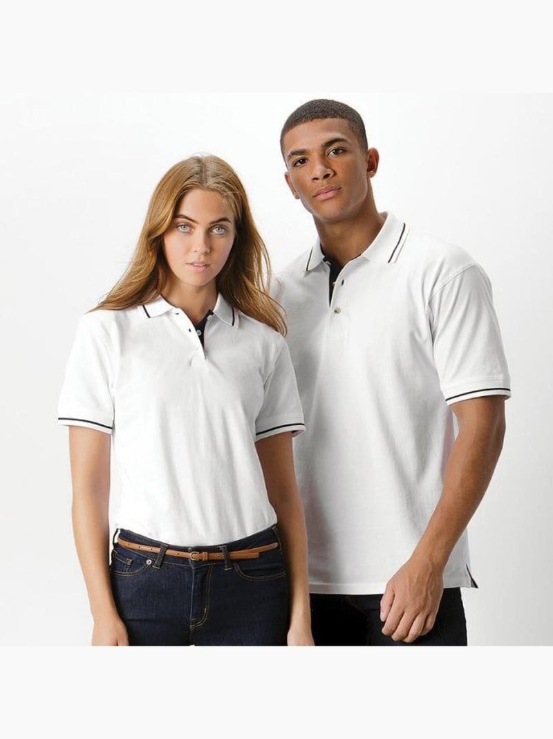 Polo à manches courtes Kustom Kit St. Mellion pour femme Blanc Bleu marine - Kiabi