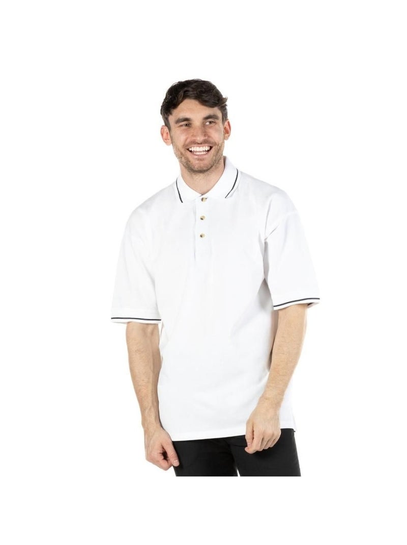 Polo à manches courtes Kustom Kit St. Mellion pour homme Blanc Bleu marine - Kiabi