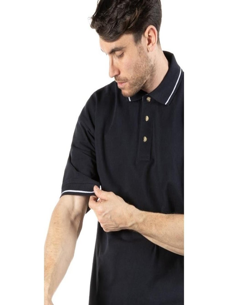 Polo à manches courtes Kustom Kit St. Mellion pour homme Bleu Blanc - Kiabi