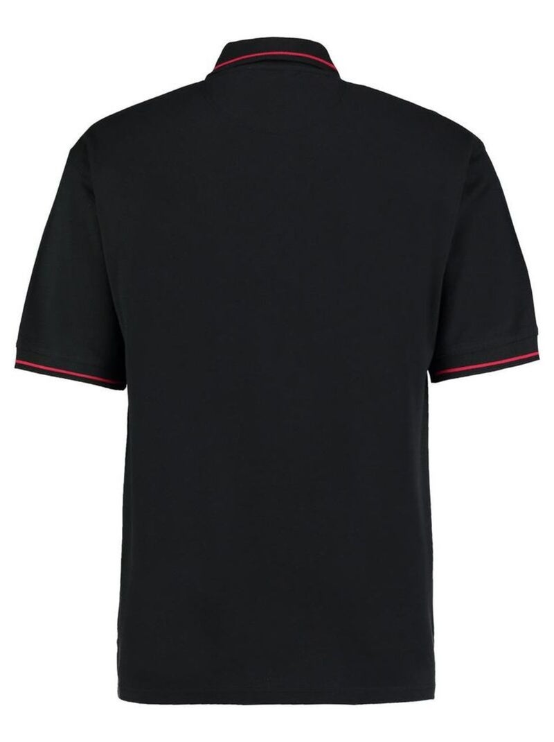 Polo à manches courtes Kustom Kit St. Mellion pour homme Noir Rouge - Kiabi