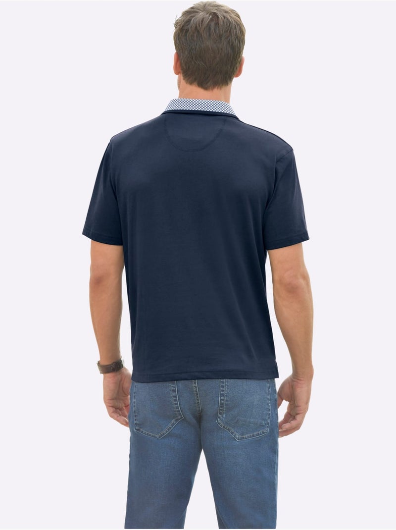 Polo à Manches Courtes Qualité Signée Hajo - Taille Standard - Witt Bleu marine - Kiabi