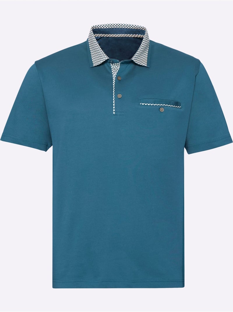 Polo à Manches Courtes Qualité Signée Hajo - Taille Standard - Witt Bleu pétrole - Kiabi