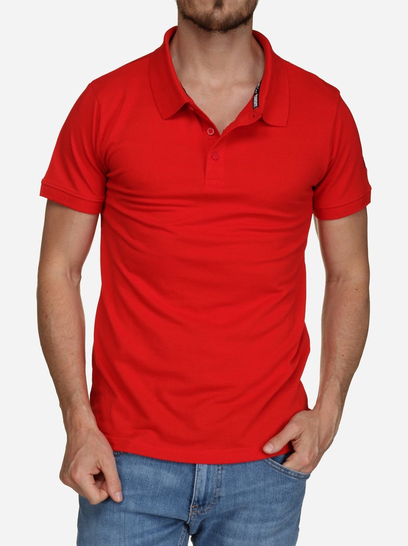 Polo à manches courtes Rouge - Kiabi