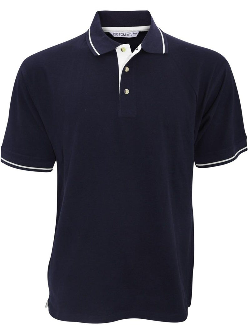 Polo à manches courtes st. Mellion pour homme - kustom kit Bleu Blanc - Kiabi