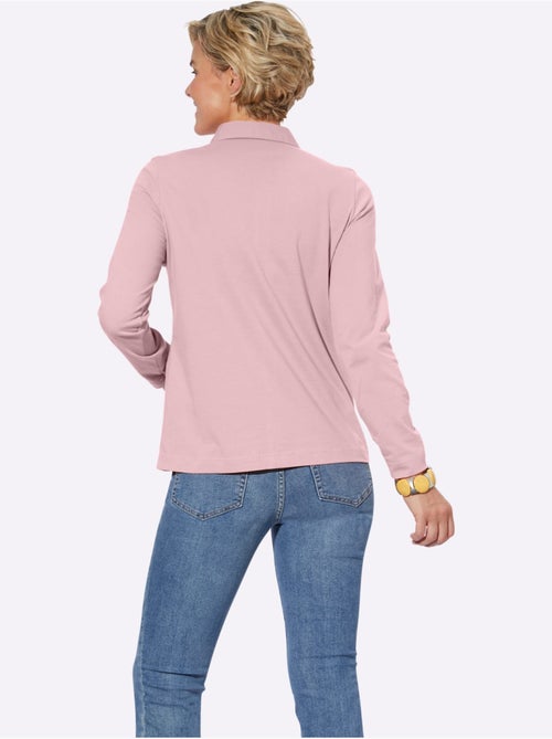 Polo à manches longues avec col polo et patte de boutonnage en coton - Taille standard - Witt - Kiabi Polo à manches longues avec col polo et patte de boutonnage en coton - Taille standard - Witt - Kiabi