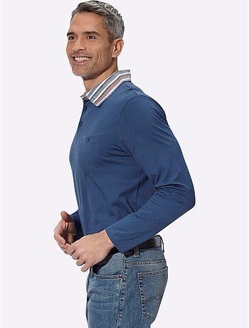 Polo à Manches Longues Col Chemise Tissé - Taille Standard - Moda Vilona