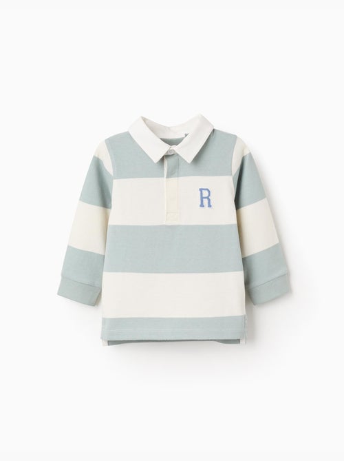 Polo à manches longues et rayures - Kiabi