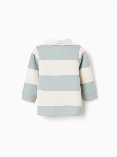 Polo à manches longues et rayures - Kiabi