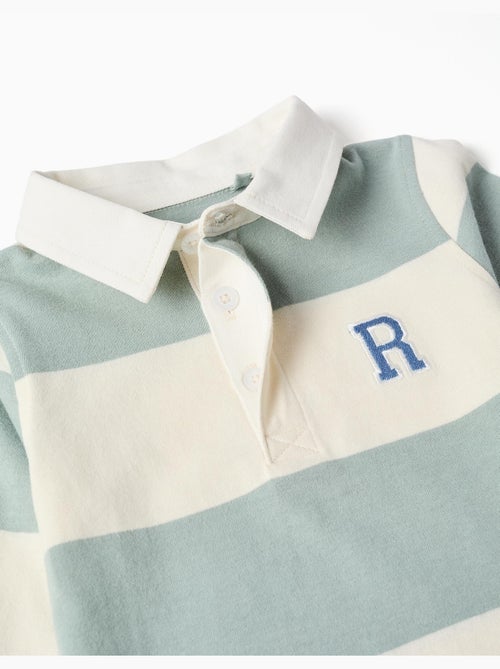 Polo à manches longues et rayures - Kiabi