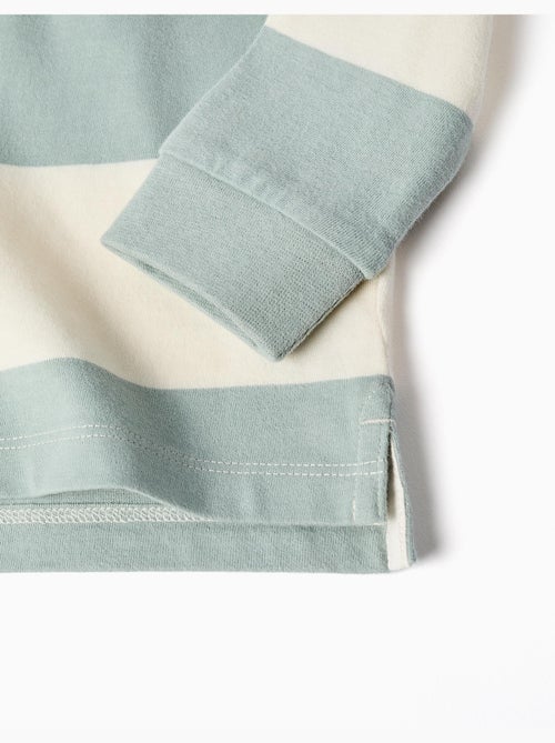 Polo à manches longues et rayures - Kiabi