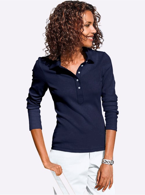 Polo à Manches Longues Pur Coton - Taille Standard - Witt - Kiabi Polo à Manches Longues Pur Coton - Taille Standard - Witt - Kiabi