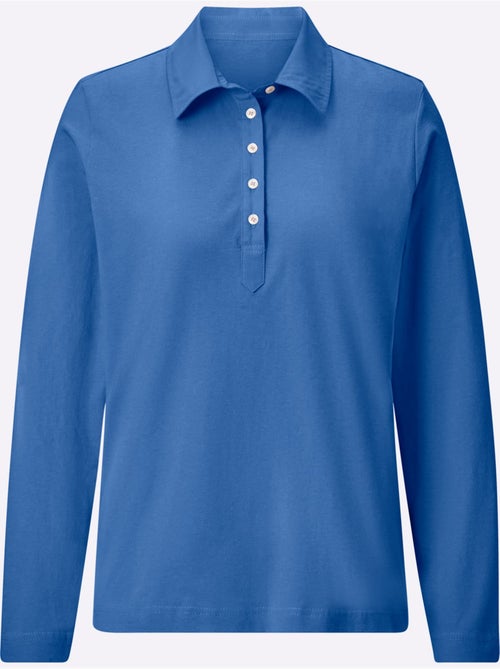 Polo à Manches Longues Pur Coton - Taille Standard - Witt - Kiabi