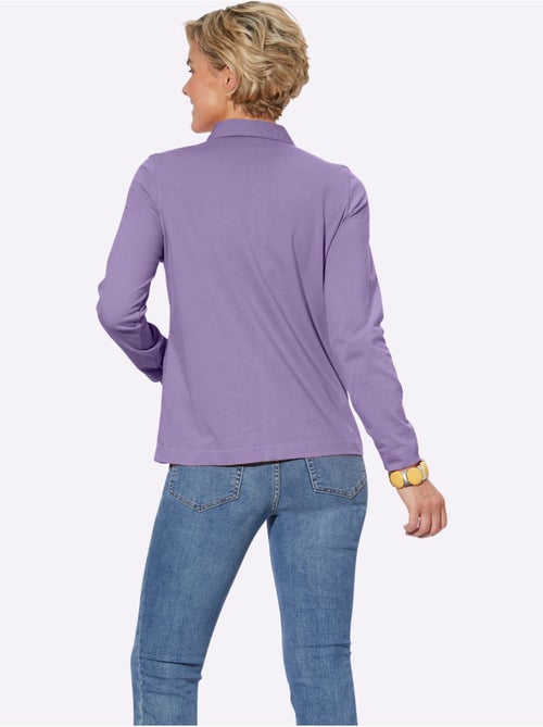 Polo à Manches Longues Pur Coton - Taille Standard - Witt - Kiabi