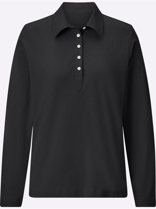 Polo à Manches Longues Pur Coton - Taille Standard - Witt - Kiabi