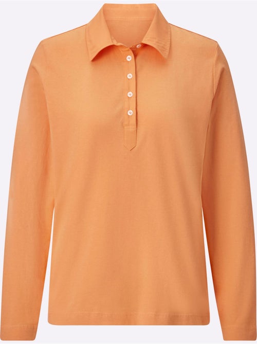 Polo à Manches Longues Pur Coton - Taille Standard - Witt - Kiabi