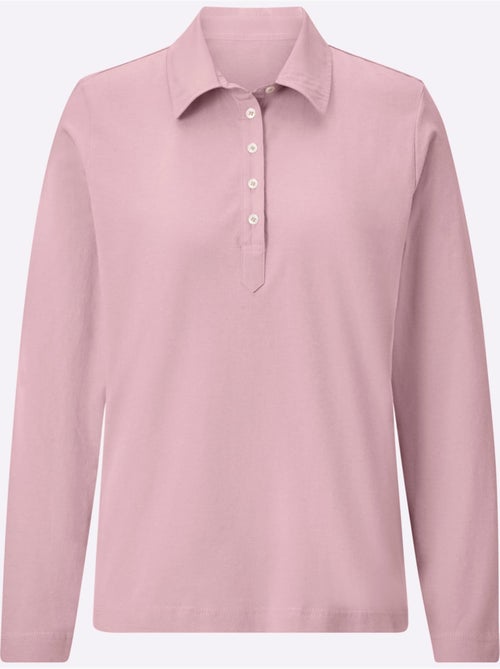 Polo à Manches Longues Pur Coton - Taille Standard - Witt - Kiabi