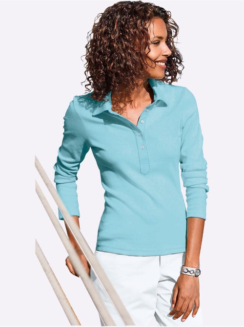 Polo à Manches Longues Pur Coton - Taille Standard - Witt - Kiabi