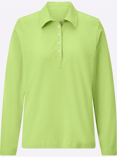 Polo à Manches Longues Pur Coton - Taille Standard - Witt - Kiabi