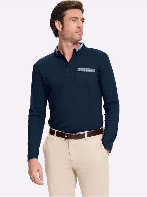Polo à manches longues superbes détails - taille standard - witt - Kiabi Polo à manches longues superbes détails - taille standard - witt - Kiabi