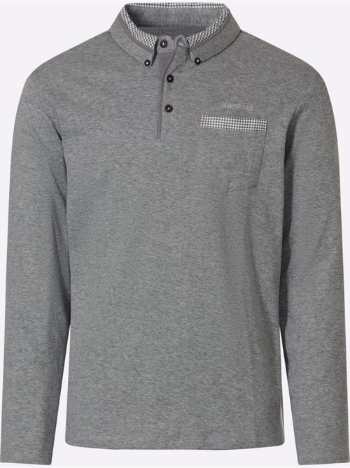 Polo à manches longues superbes détails - taille standard - witt - Kiabi Polo à manches longues superbes détails - taille standard - witt - Kiabi
