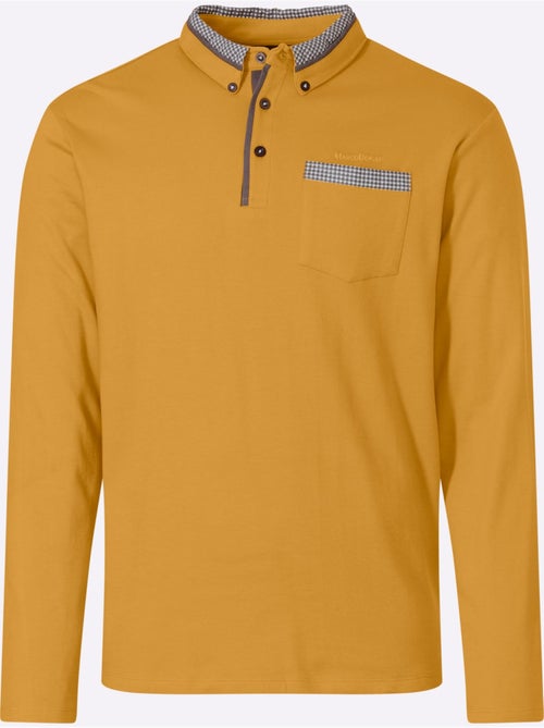 Polo à manches longues superbes détails - taille standard - witt - Kiabi Polo à manches longues superbes détails - taille standard - witt - Kiabi