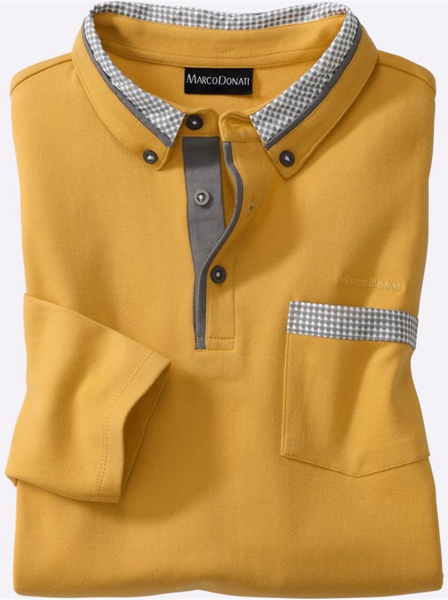 Polo à manches longues superbes détails - taille standard - witt - Kiabi Polo à manches longues superbes détails - taille standard - witt - Kiabi