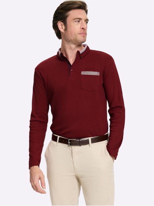 Polo à manches longues superbes détails - taille standard - witt - Kiabi