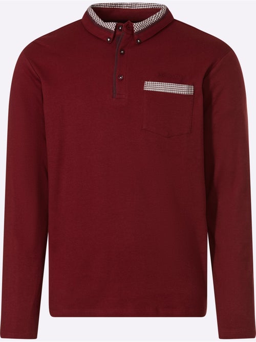 Polo à manches longues superbes détails - taille standard - witt - Kiabi