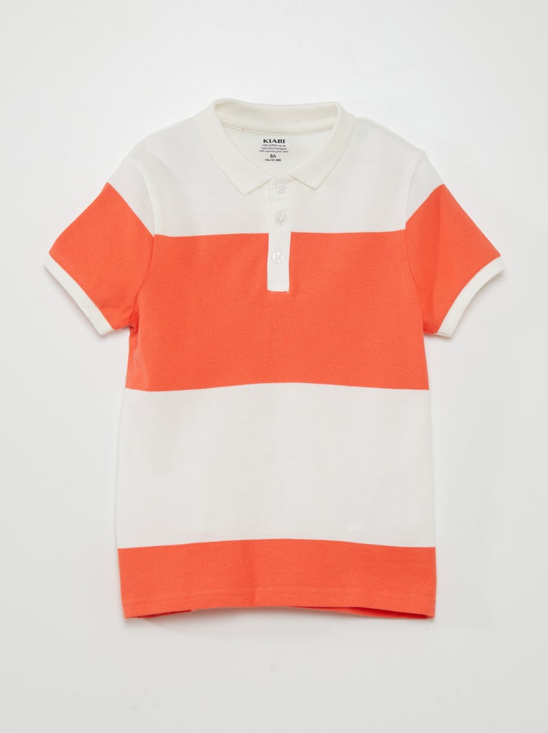 Polo à motif Orange - Kiabi