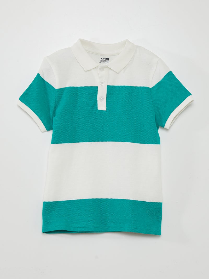 Polo à motif Vert - Kiabi