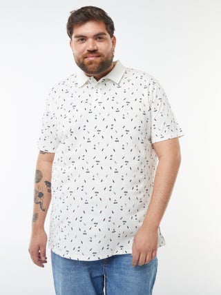 Polo à motifs en maille piquée