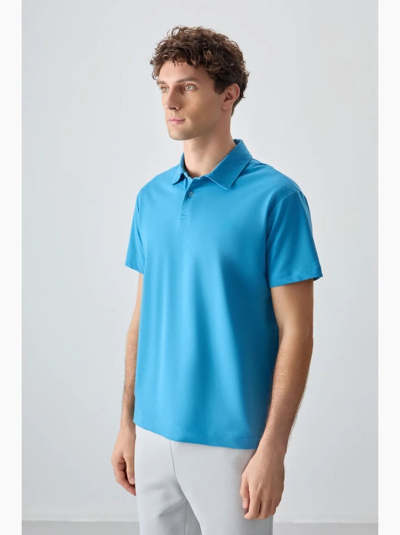 Polo ample tommy Bleu - Kiabi
