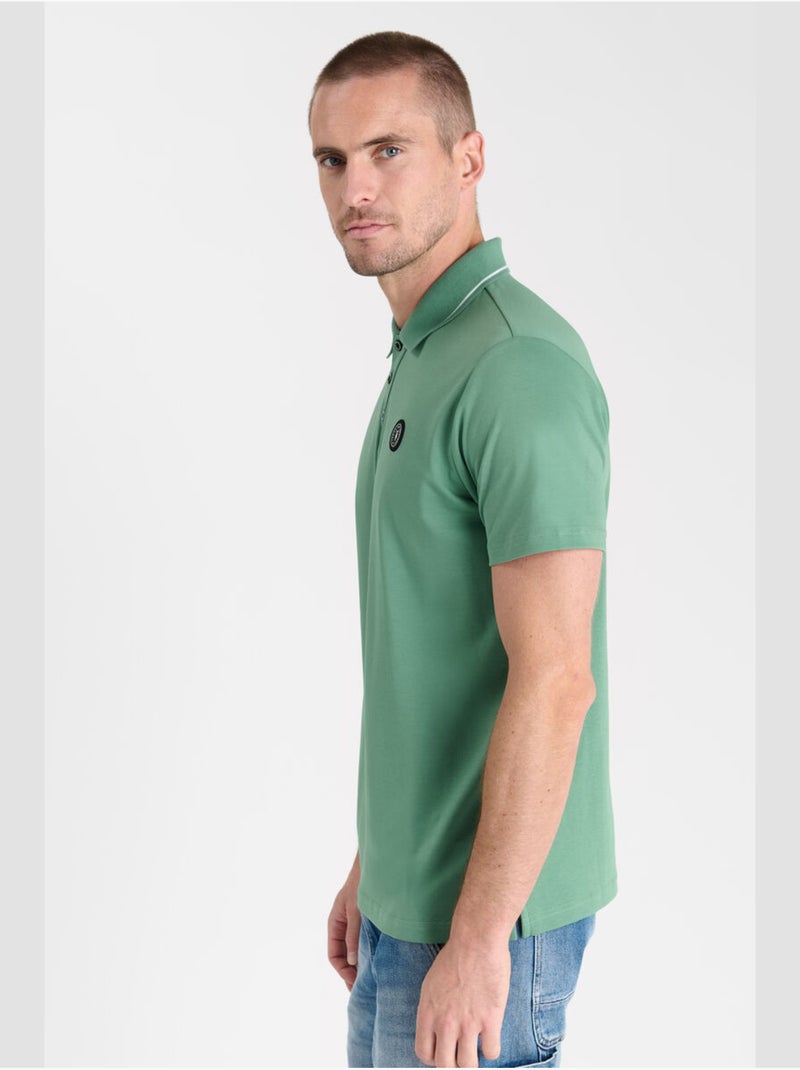 Polo aron 'le temps des cerises' Vert - Kiabi