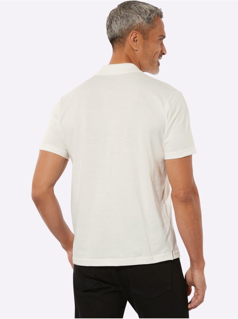 Polo Avec Broderie Country - Taille Standard - Moda Vilona Ecru - Kiabi