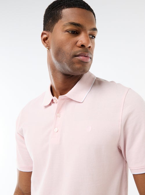 Polo avec broderie sur poitrine - Kiabi