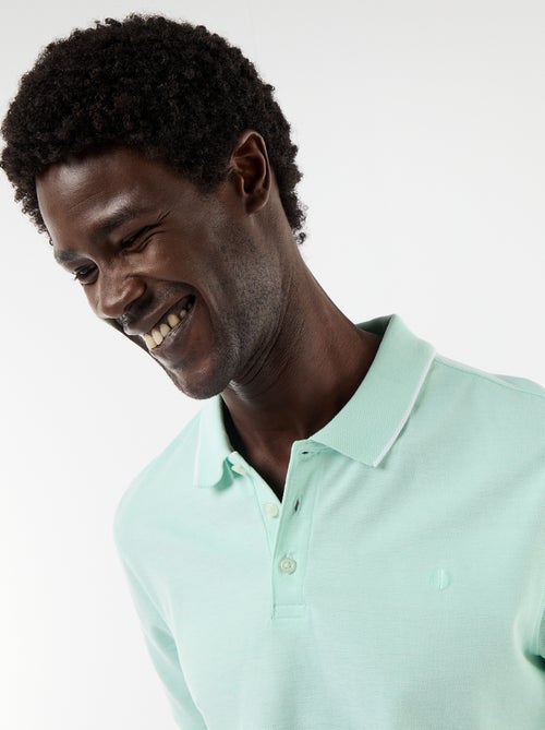 Polo avec broderie sur poitrine - Kiabi