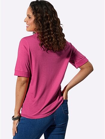 Polo à col zippé et manches courtes en jersey fin - Taille standard - Witt