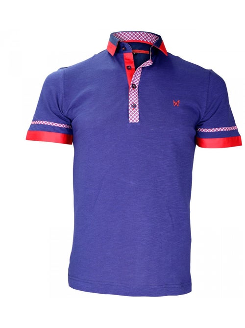 Polo bi-matière coupe cintrée FOLKERSTONE Andrew Mac Allister Bleu , XXL - Kiabi Polo bi-matière coupe cintrée FOLKERSTONE Andrew Mac Allister Bleu , XXL - Kiabi