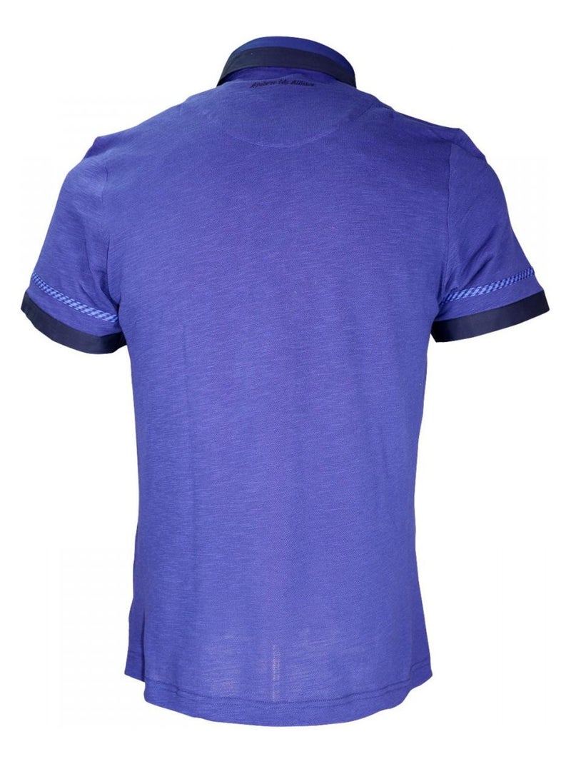 Polo bi-matière FOLKERSTONE Bleu - Kiabi
